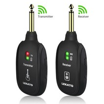 일렉 기타 무선 수신기 송수신기 Lekato A8 Uhf 일렉트릭 기타 무선 시스템 송신기 수신기 기타베이스 오디