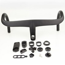 리치SFISH-로드 바이크 카본 통합 핸들 바 헤드폰 스페이서 및 컴퓨터 마운트가 있는 28.6mm 포크 조향, 23 420X90mm