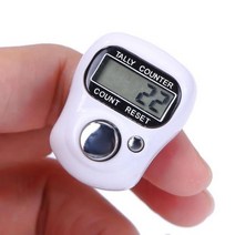 카운터기 124PCS 미니 스티치 마커 및 행 손가락 카운터 LCD 전자 디지털 탈리 바느질 뜨개질을위한 직조 도구, White