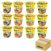 [위드박스] 다이어트 컵라면 컵누들 12개(로제3+짜장3+김치3+얼큰3), 12개