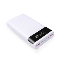 파워뱅크 자작배터리 캠핑용배터리 Kebidumei 휴대용 외부 전원 은행 케이스 DIY 6*18650 배터리 팩 쉘 200, 01 White