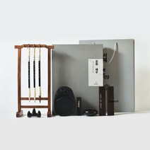 문방사우 붓 벼루 붓걸이 문진 서예용품 선물세트, B