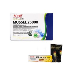 하이웰 [공식판매점] 프리미엄 초록입홍합 오일 25000mg, 100정, 5개