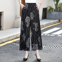 여성승마바지 승마용부츠 승마복 승마배기팬츠넓은 다리 바지 느슨한 높은 허리 여성용 빈티지 프린트 비, 09 5_02 XXL