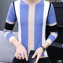 가바바 남성 가을 니트 여성들이 좋아하는 얇은 라운드 긴팔티 G55650