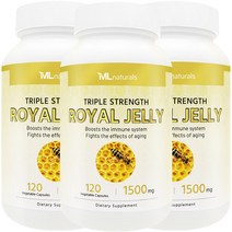 [미국번개배송] 착한명품 마이라이프 내추럴스 로열제리 1500mg, 120정, 3병, 120정