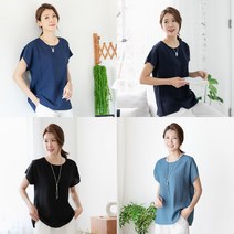 시원한촉감인견다양한컬러데일리여성여름반팔티셔츠
