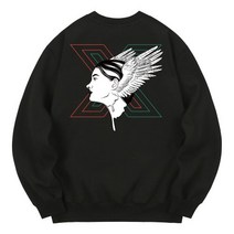 KAN6312 KMB0035 칸우먼 기모 맨투맨 - 블랙