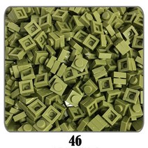 500 개/몫 100G 플레이트 1x1 빌딩 블록 MOC 부품 DIY 픽셀 아트 QR 코드 벽돌 모자이크 키즈 완구 52 색 호환, 46
