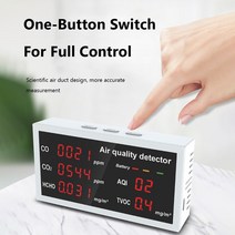 이산화탄소 측정기 미세먼지 가스농도 Wi-Fi 스마트 공기 품질 모니터 CO2 미터 디지털 온도 및 습도 센서, 02 tpye 2