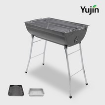 4~6인 BBQ 바베큐 스탠드형 그릴 대형 캠핑용품 화로 석쇠 숯불 YJ189, BBQ 그릴 사각스탠드(L), 스퀘어 법랑불판(M), 유압 숯통(소)