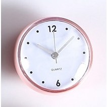 벽시계추천 이케아벽시계 한글시계 벽걸이전자시계 무타공시계 별걸이디지털시계 미니 흡입 컵 방수 욕실 시계 크리 에이 티브 원형 작은 시계 주방 욕실 벽 마운트 유리 벽 시계 시계, 3인치, B01