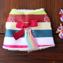 핑키밍키 한복 강아지 색동 배자강아지배자강아지한복 애견한복, 한복 강아지 배자(색동)