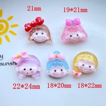 인테리어 조각상 정원 동물 조형물 석고 10/20Pcs 새로운 귀여운 혼합 미니 소녀 시리즈 플랫 다시 수지, 01 Mixed_01 10PCS
