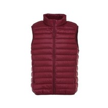 남성용 울트라 라이트 다운 조끼, 6XL, Wine