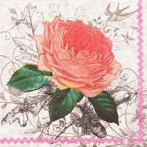파스텔크래프트 냅킨아트 82129 Charming Rose 냅킨20매 33x33cm 0010, 20매입, 혼합색상