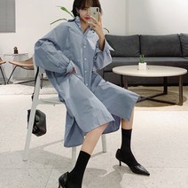 떳다그녀 솔리 셔츠 롱 원피스