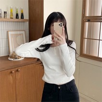 코지일이삼 코지 여자 데일리 사랑스러운 투버튼 둥근 크롭 니트 (9569135)