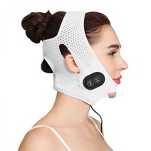 안면비대칭 마스크 얼굴 페이스 리프팅 아티팩트 마스크는 광대뼈 축소 코렉터 붕대 쉐이핑 V 퍼밍 악기를 밀어냅니다., 흰색(모바일 전원 추가)