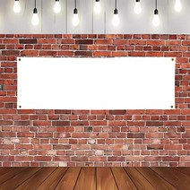 빈 배너 사인 옥스포드 천 화이트 배너 벽걸이 로프 포함 DIY 페인팅 실내 실외 디스플레이 웨딩 생일 파티 장식 비즈니스 사무실용 쉬운 걸기 (120 x 60cm/4 2, 180 x 60cm / 6 x 2ft