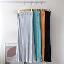 구김없이 시원한 플리츠 주름 밴딩 머메이드 스커트 4컬러