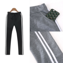 오너클랜 여자 밴딩 무지 사계절 옆줄 두줄 세미 트레이닝 바지