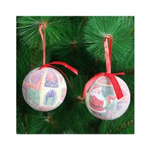 2p 산타 크리스마스 이미지볼(8cm)/트리장식 트리볼