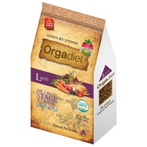 오가다이어트(Orgadiet) 유기농 오가닉 가수분해 애견사료 양고기현미, 1kg