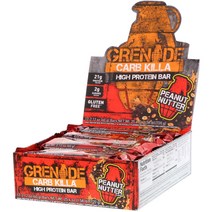 Grenade Carb Killa High Protein Bars Peanut Nutter 12 Bars 2.12 oz (60 g) Each, 1개, 상세내용참조
