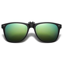 TR90 편광 클립 선글라스 플립 업 광변색 야간 운전 안경 남성 및 여성용, 08 Black Yellow Green