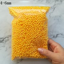 15g 4-6mm 여러 가지 빛깔의 폴리스티렌 스티로폼 폼 비즈 다채로운 미니 볼 필러 상자 병 공예 DIY 장식, 04 4-6mm Yellow 15g_01 4-6mm