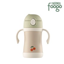 써모스 푸고 프리미엄 뉴트럴 시리즈 유아용 빨대컵 280ml TKFE-280, 뉴트럴그린(GR)