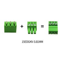 PCB 단자 15EDG 3.81mm 용접 암수 쌍 플러그 스트레이트 직각 핀 전체 세트, 01 15EDGKV Straight_01 4P