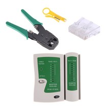 랜툴 랜선툴 3 in 1 키트 크림 퍼 플라이어 도구 네트워크 케이블 테스터 RJ45, 미국, 1개