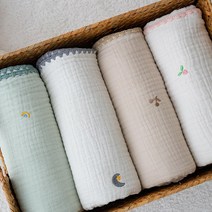 롤베이비 면6중 아기 거즈블랭킷 유아 신생아 여름 이불 간절기이불, 구름