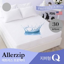 [오늘출발] 프로텍트어베드 숙면필수템 알러집 레귤러 Q 지퍼형 방수 매트리스커버 침대커버