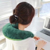 충전식 온열찜질기 목 어깨 전기 온수찜질기 거북목 후두근 (그린색상)