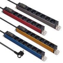 현대 4000W 알루미늄 고용량 멀티탭 6구 1.5미터 사은품 안전카바2개, 레드