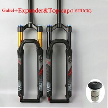 LUTU Replace 락샥 Ultimate 서스펜션 Air 포크 120mm Rebound Adjust MTB Bike, Fork+Expander Top cap, 27.5 in /black