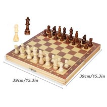 체스판 체스게임 jusenda wooden chess set magnetic chess, 39cm