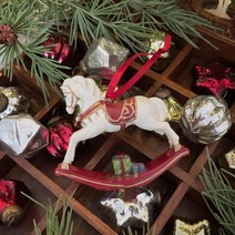 크리스마스 오너먼트 흔들말 목마 락킹홀스 레진 오브제 크리스마스 선물 트리 장식 겨울소품