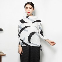 마담플리츠 엘리자 플리츠 주름 티셔츠 주름옷 긴팔 이세이 보트넥