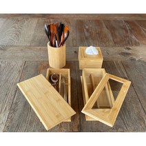 테이블 대나무수저통 업소용 수저통 사각 나무 원목 식당 수저보관함, 대나무수저함