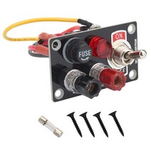 카라반 캠핑카 부품 수리용품 24v 12v 20a 퓨즈 릴레이 dc 분배 충전기 토글 로커 스위치 패널 전원 어댑터 자동차 액세서리 트럭 보트 트레일러, 검은색, 01 Black