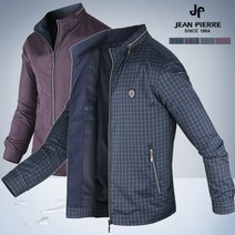 쟌피엘 남자바람막이 신사자켓 집업 블루종 JP체크골프점퍼