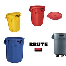 러버메이드 벤티드 브루트 원형 컨테이너 BRUTE 휴지통 다용도 정리함 원두보관 사료통, 녹색(뚜껑X), 121L
