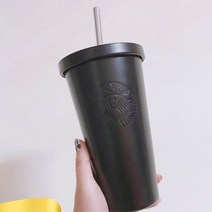 스타벅스 명품 텀블러 스텐 보온보냉 대형 텀플러 선물 대용량 안새는 ss 컵, 릴리프블랙, 473ml