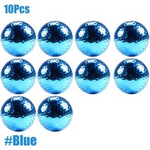 골프 핸드 워머 10Pcs 디아 42.7mm 골드 도금 더블 골프 공 골퍼 연인을위한 황금 공 액세서리 초보자 연, 04 Blue