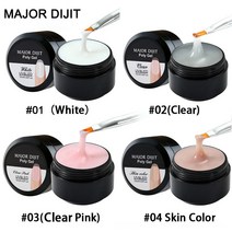 폴리젤 15ml 클리어 통젤 하드젤 젤연장 아크릴젤, 화이트