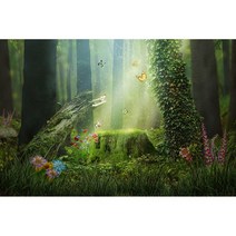 꿈꾸는 숲 동화 성 원더 랜드 정글 비닐 배경 아기 생일 웨딩 사진 스튜디오 소품, 360cmX240cm+ZU-FH-1029